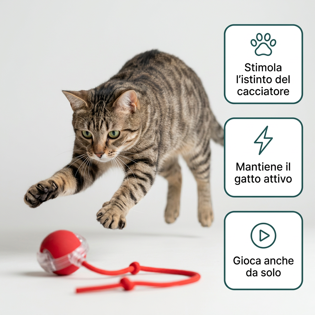 Palla Interattiva per Gatti — Gioca anche da Solo