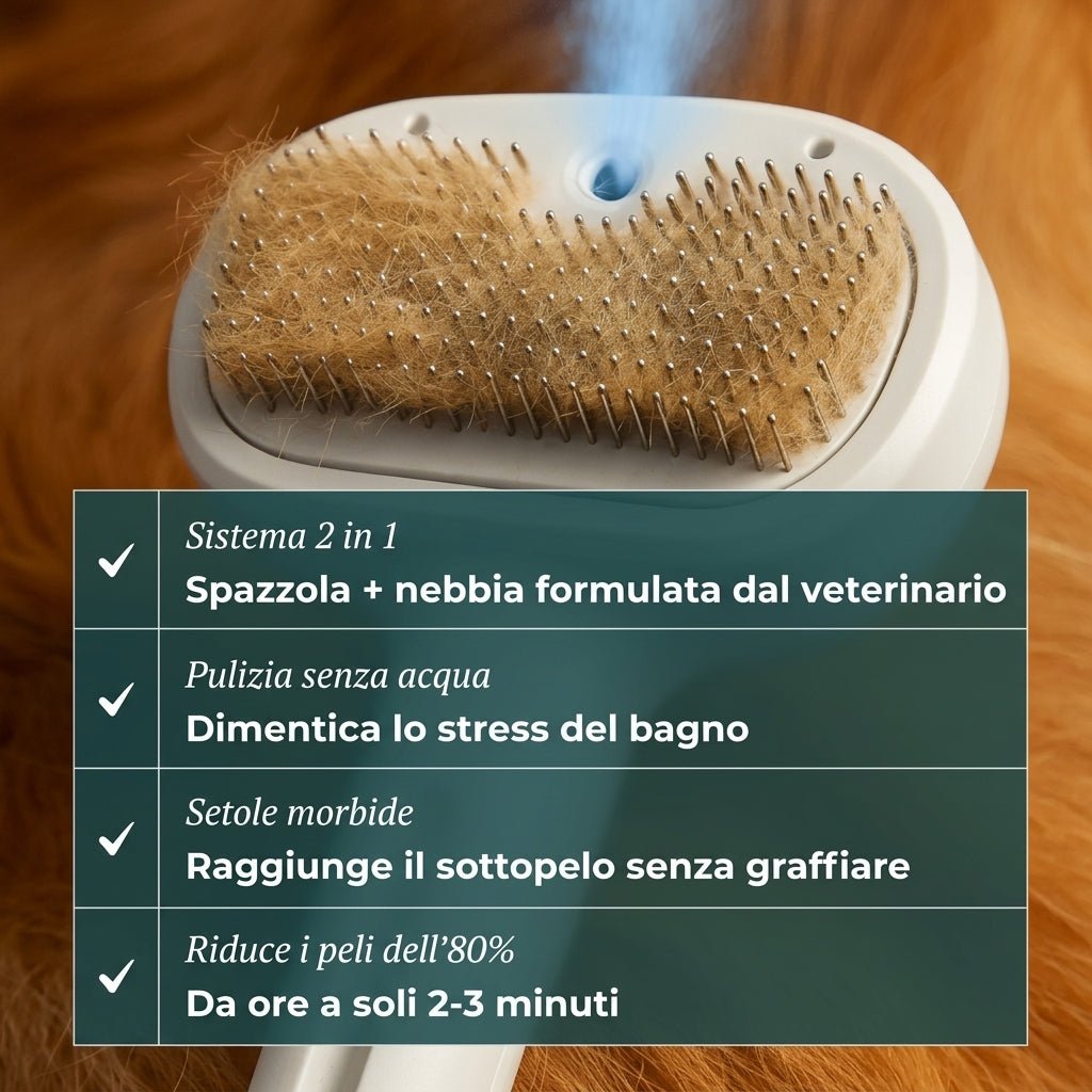 Spazzola Idratante - Lava il tuo cane senza acqua